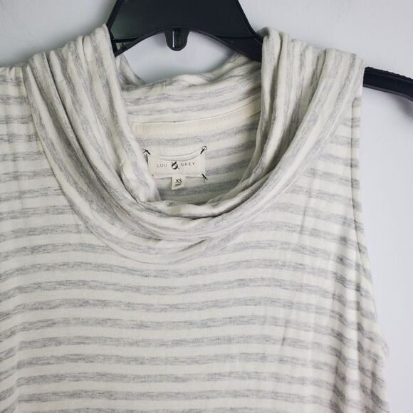 Lou & Grey Striped Cowl Neck Tank Top, Size XS - Picture 2 of 7